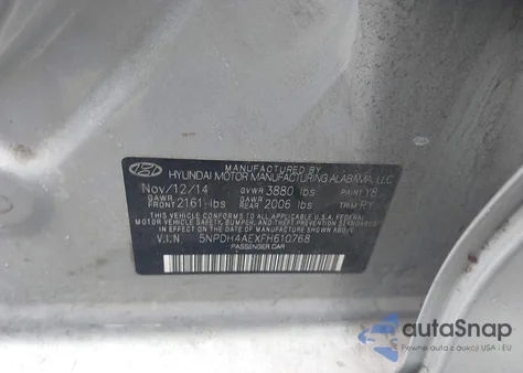 2015 Hyundai Elantra Se from USA, damaged, VIN 5NPDH4AEXFH610768